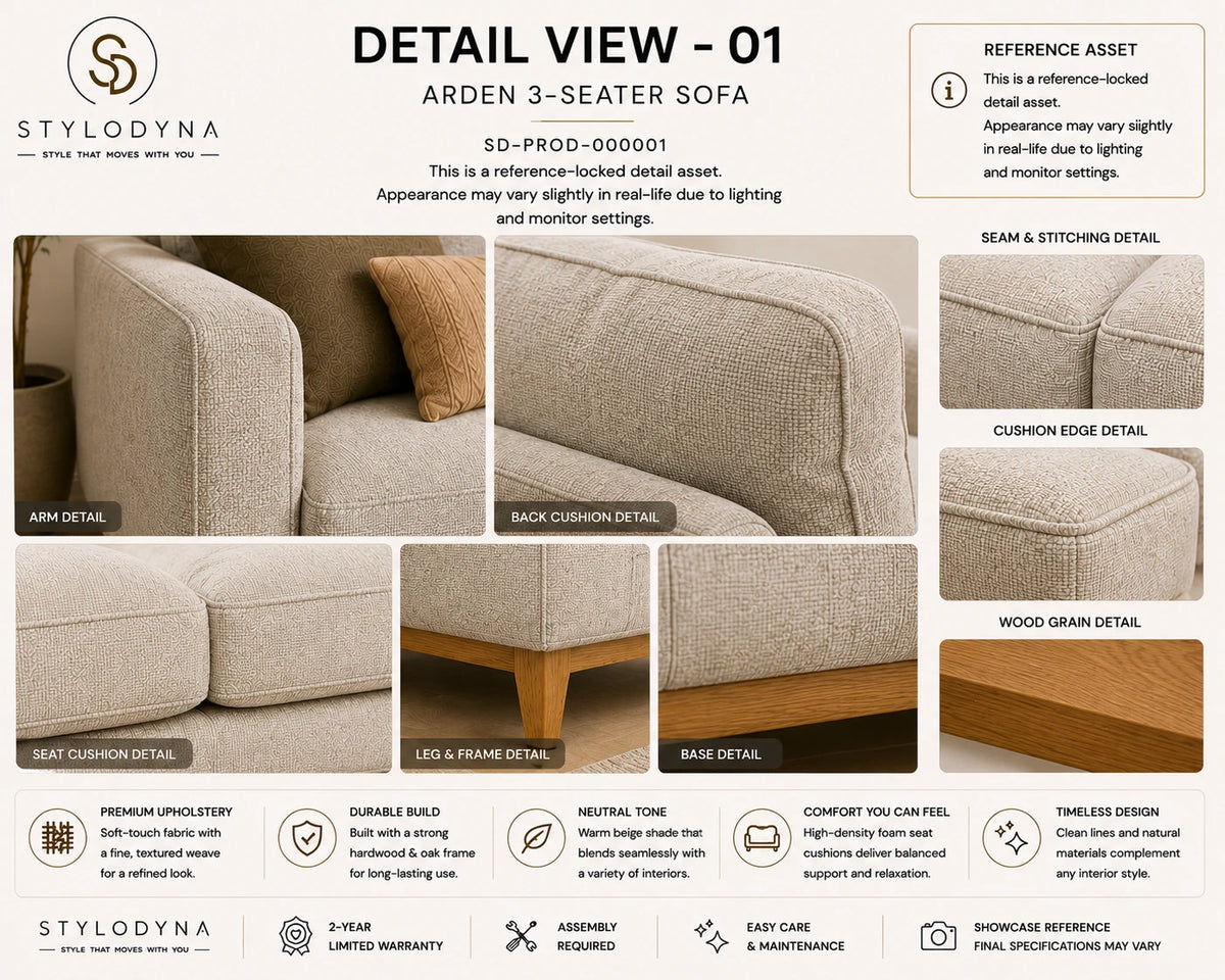 Arden 3-Seater Sofa - DETAIL