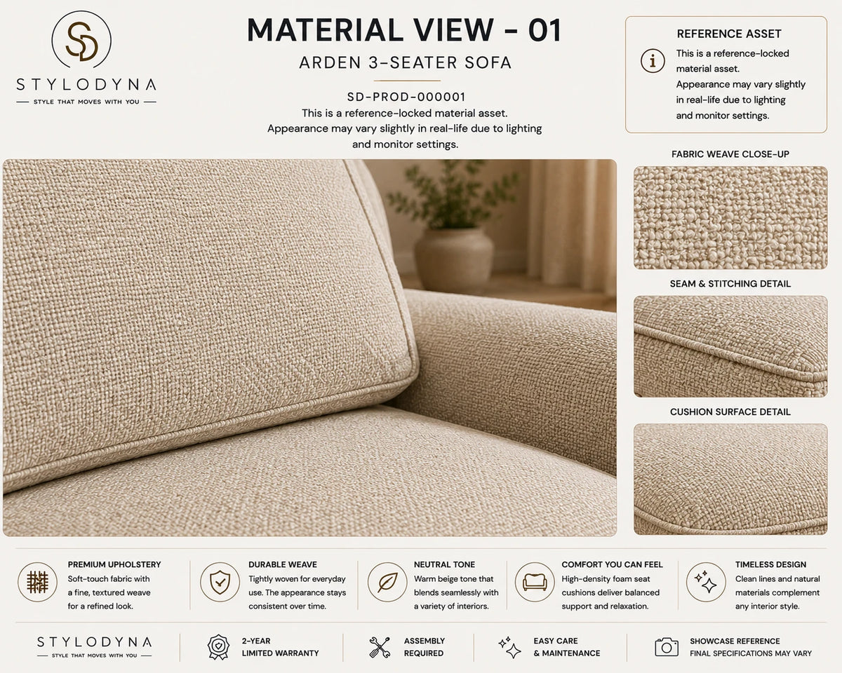 Arden 3-Seater Sofa - MATERIAL
